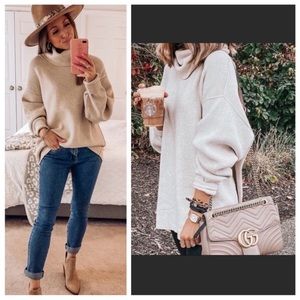 Free People Softly Structured Sweater Oatmeal